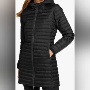 Eddie Bauer Black Down Filled Jacket Sz. Tall Large